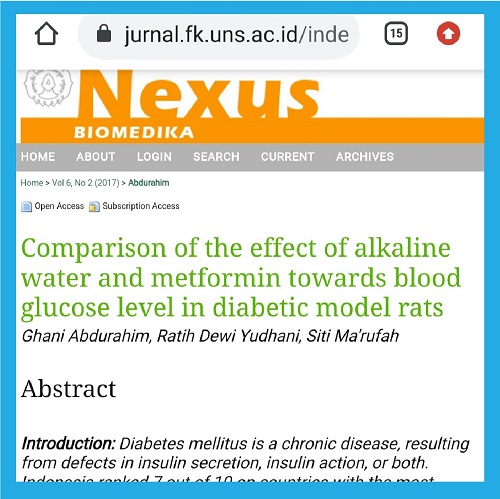Artikel ilmiah alkali u diabetes