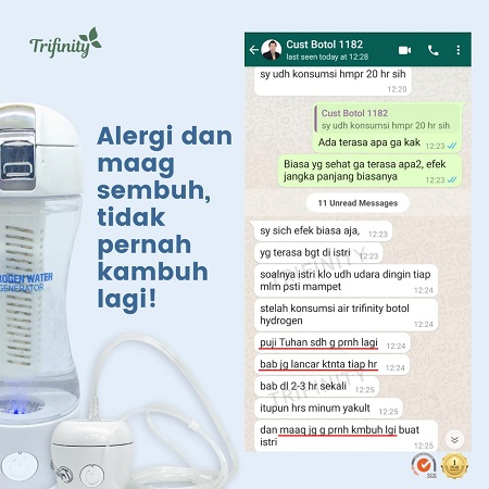 Testimoni Maag, Jantung, Asma Botol Trifinity
